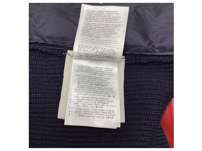 Moncler Strickpullover mit Stepp-Einsätzen aus Polyamid in Navy Blue Blau Marineblau - Ansicht 5