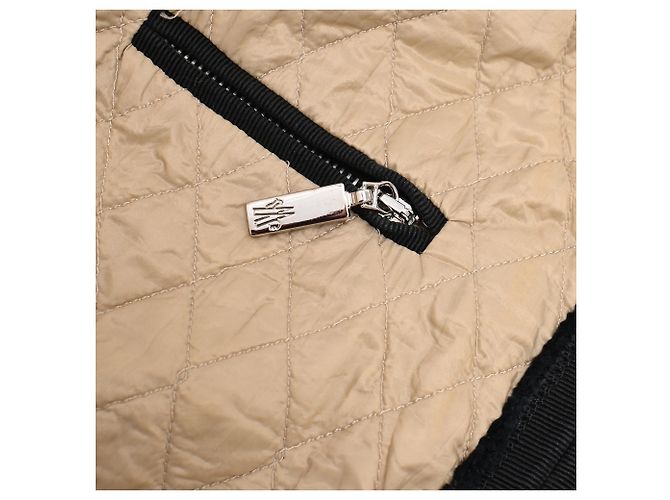 Casaco acolchoado com fecho Moncler com múltiplos bolsos em poliamida bege Preto - vista 14