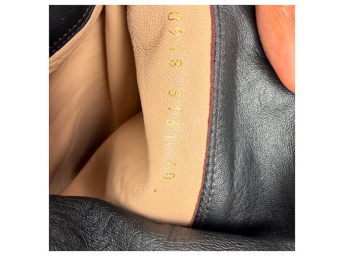 Botas altas de puntera almendrada Gianvito Rossi en ante negro - vista 13