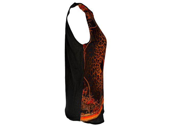 Camiseta sin mangas estampada Balmain en algodón negro - vista 2