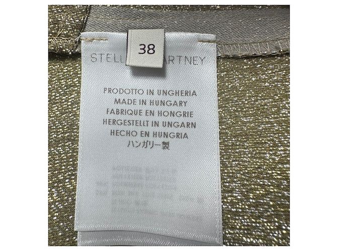 Stella Mc Cartney Stella Mccartney glitzernde Hose mit elastischem Bund aus goldener Seide - Ansicht 4
