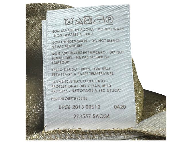 Stella Mc Cartney Stella Mccartney glitzernde Hose mit elastischem Bund aus goldener Seide - Ansicht 6
