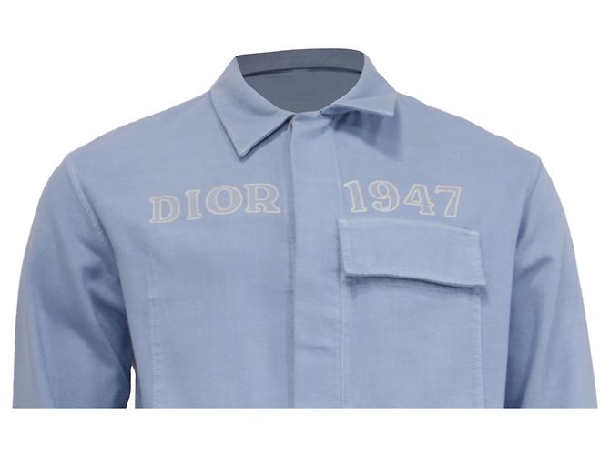 Giacca Trucker Dior 1947 in denim blu in cotone - vista 2