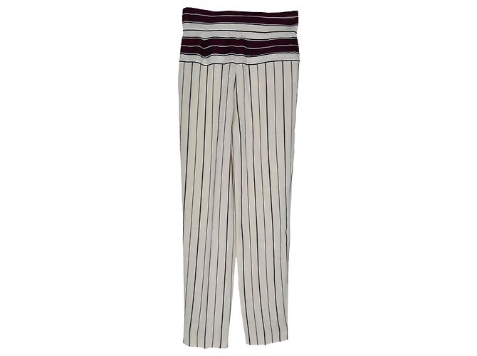Pantaloni a righe Chloé in acetato multicolore - vista 2