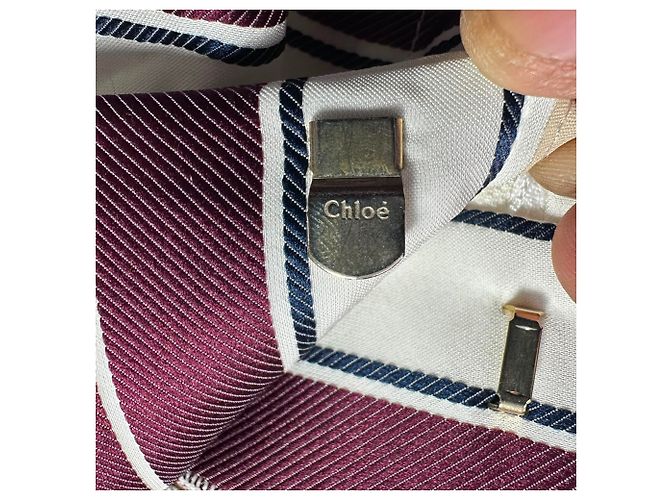 Pantaloni a righe Chloé in acetato multicolore - vista 3