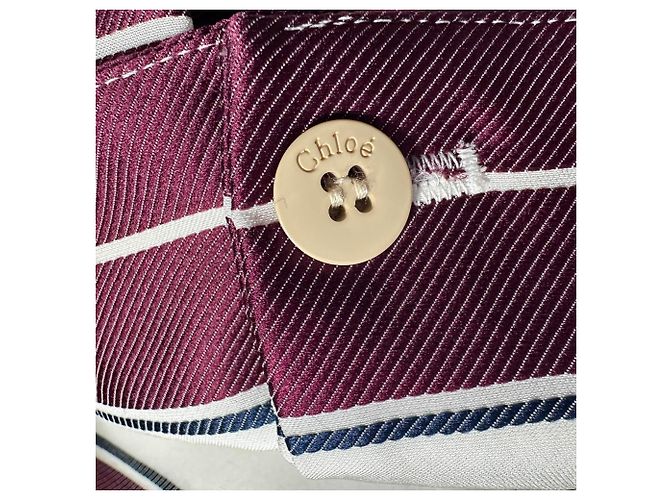 Pantaloni a righe Chloé in acetato multicolore - vista 5