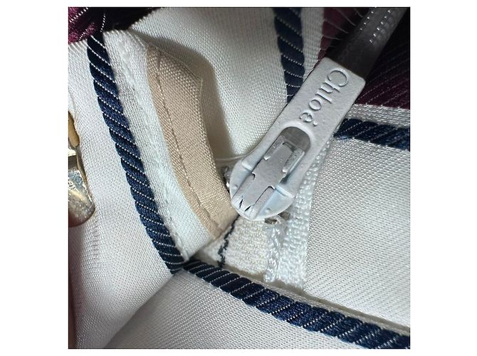 Pantaloni a righe Chloé in acetato multicolore - vista 7