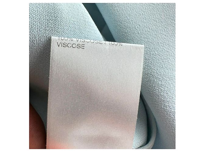 Top sin mangas de cuello redondo Chloé en viscosa azul - vista 6