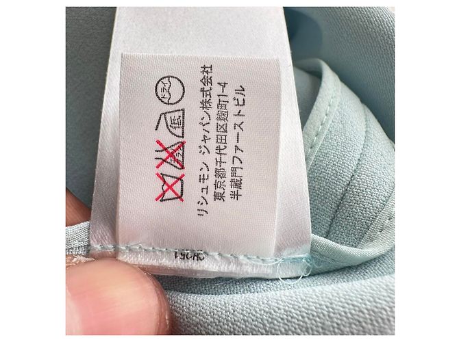 Top sin mangas de cuello redondo Chloé en viscosa azul - vista 9