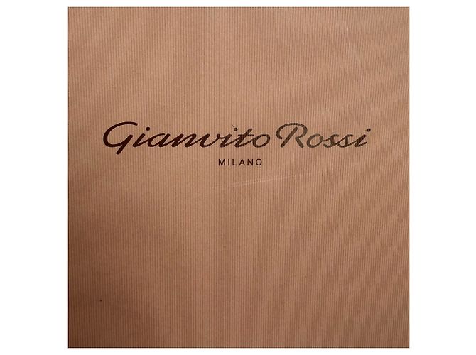 Botas altas de punta almendrada Gianvito Rossi en ante marrón Castaño - vista 6