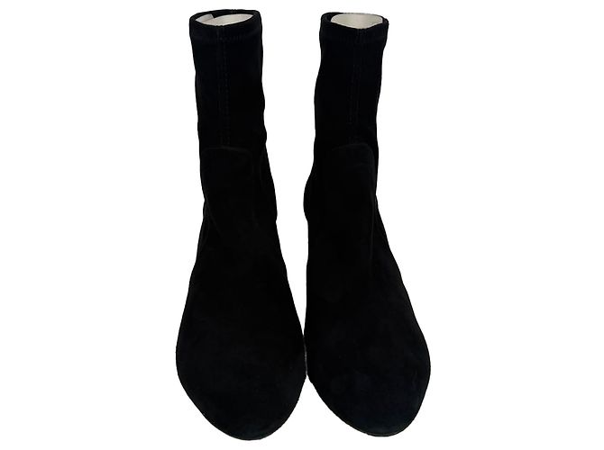 Botines de tacón Stuart Weitzman Yuliana en ante negro - vista 2
