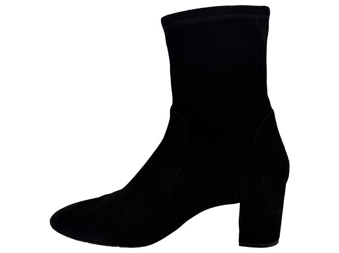 Botines de tacón Stuart Weitzman Yuliana en ante negro - vista 4