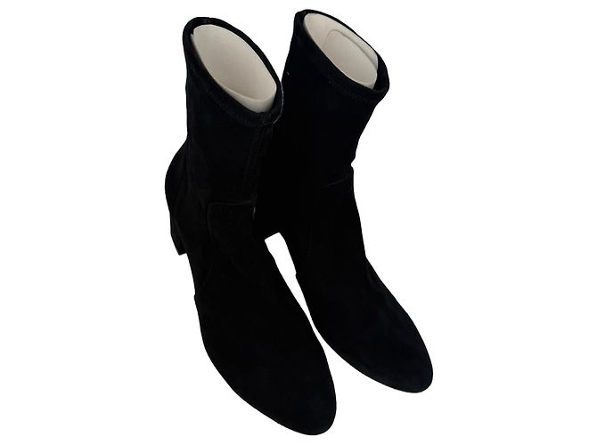 Botines de tacón Stuart Weitzman Yuliana en ante negro - vista 5