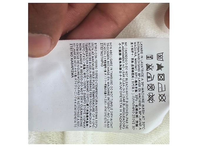 Sudadera corta con cremallera Saint Laurent en algodón blanco Crudo - vista 14