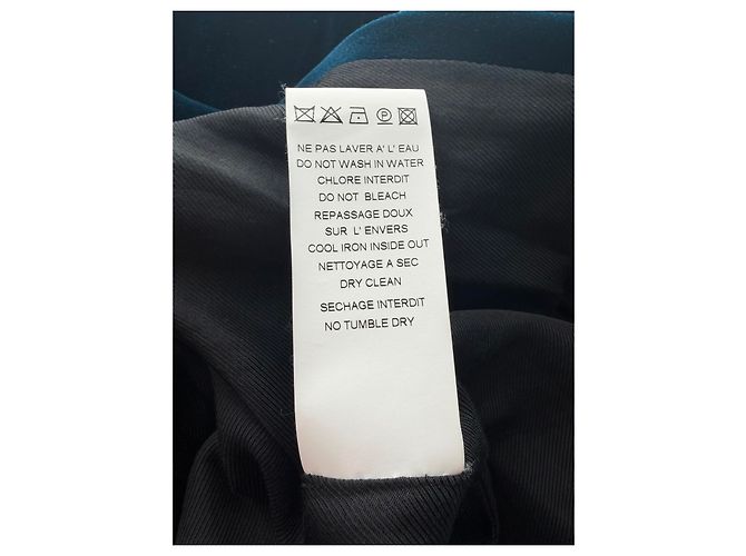 Balmain Gürtler-Blazer aus dunkelblauem Samt Marineblau - Ansicht 9