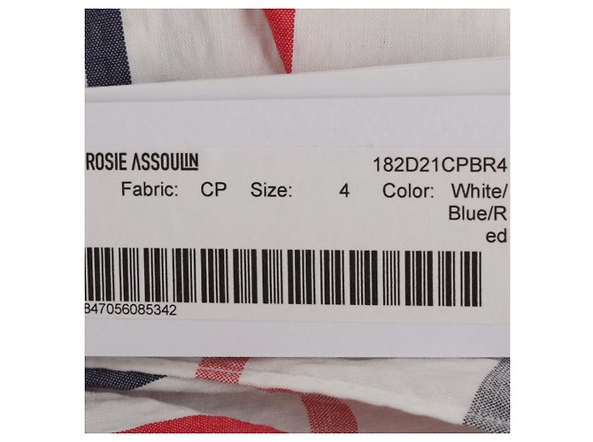 Vestido mini a cuadros Rosie Assoulin en algodón blanco - vista 5