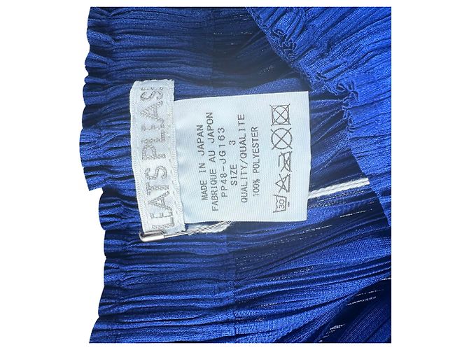 Falda midi plisada Issey Miyake Pleats Please en poliéster azul - vista 4