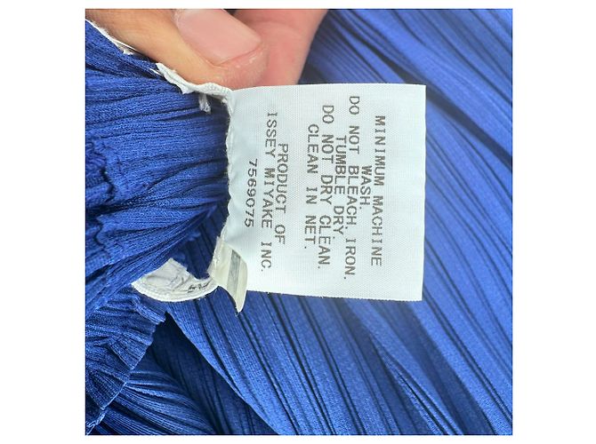 Falda midi plisada Issey Miyake Pleats Please en poliéster azul - vista 5