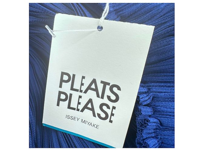 Falda midi plisada Issey Miyake Pleats Please en poliéster azul - vista 6
