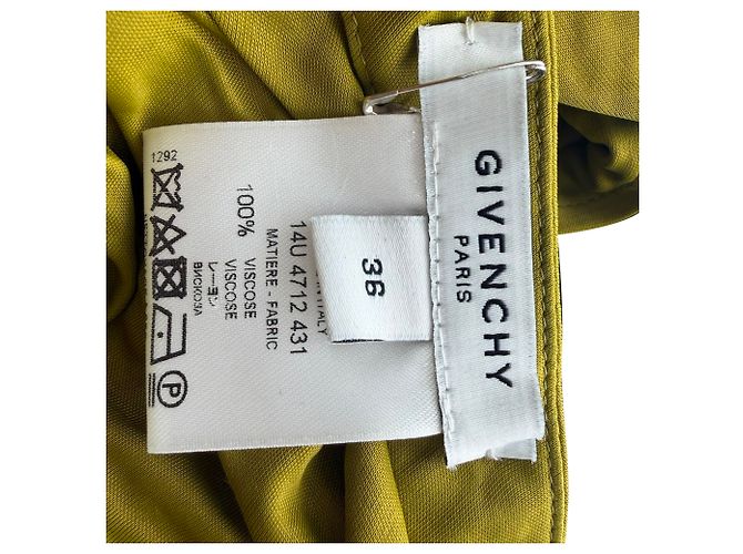 Givenchy drapierte One-Shoulder-Bluse aus olivfarbener Viskose Grün Olivgrün - Ansicht 4