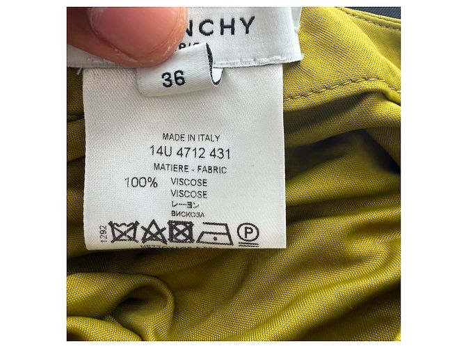 Givenchy drapierte One-Shoulder-Bluse aus olivfarbener Viskose Grün Olivgrün - Ansicht 5