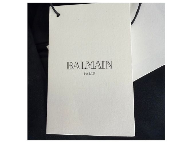 Balmain Open Front Blazer in Black Suede - view 5