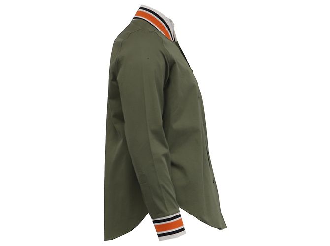 Camicia abbottonata Loewe in cotone olive Verde Verde oliva - Ansicht 3