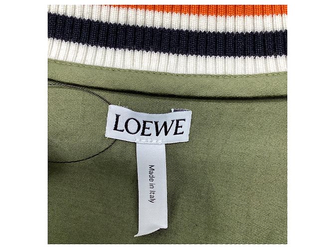 Camicia abbottonata Loewe in cotone olive Verde Verde oliva - Ansicht 7