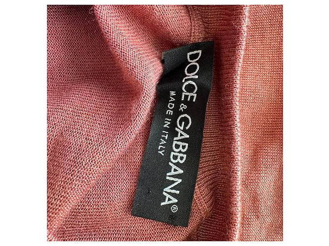 Dolce & Gabbana Cardigan aus rosa Kaschmir mit verzierten Knöpfen Pink - Ansicht 4