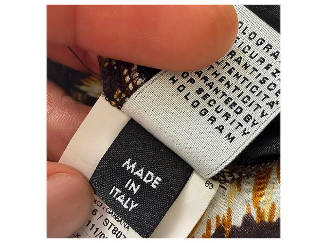 Dolce & Gabbana Pantalones estampados D&G en seda con estampado animal - vista 7
