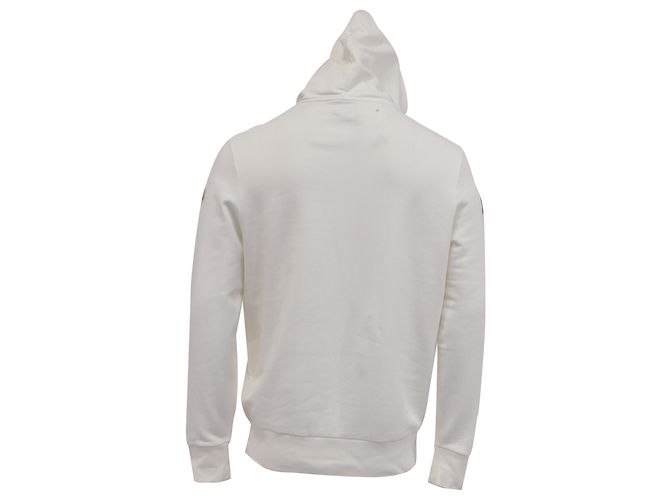 Moncler x Spiderman Popover Hoodie aus weißer Baumwolle Roh - Ansicht 4