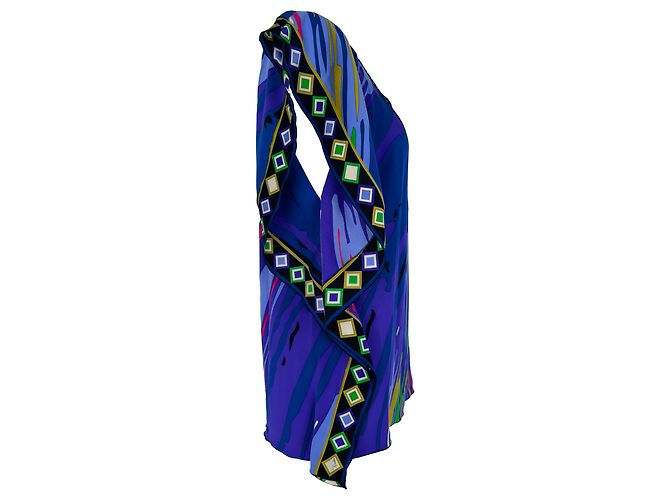 Emilio Pucci Embellished Tunic Blouse in Multicolor Silk Multiple colors - view 2
