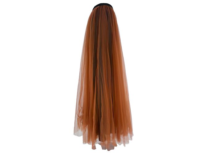 Marni Maxi-Tüllrock aus braunem Polyester - Ansicht 2