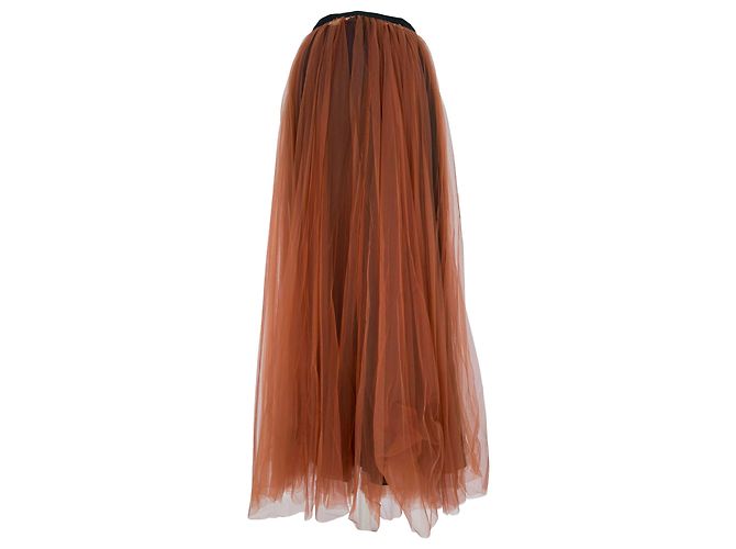 Marni Maxi-Tüllrock aus braunem Polyester - Ansicht 3