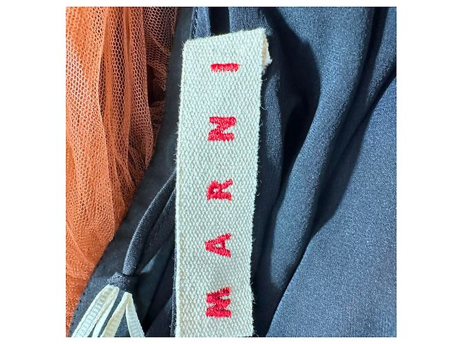 Marni Maxi-Tüllrock aus braunem Polyester - Ansicht 4
