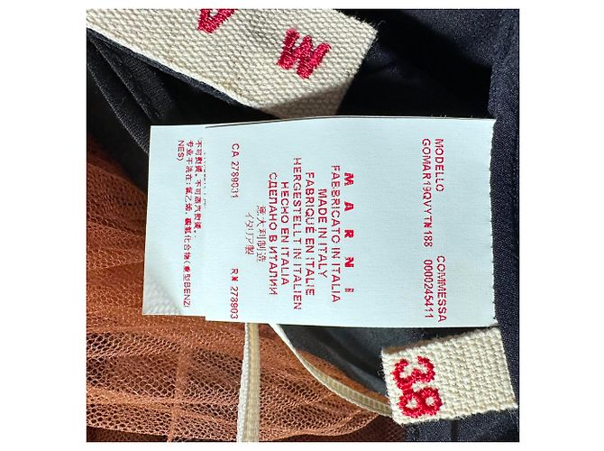 Marni Maxi-Tüllrock aus braunem Polyester - Ansicht 7