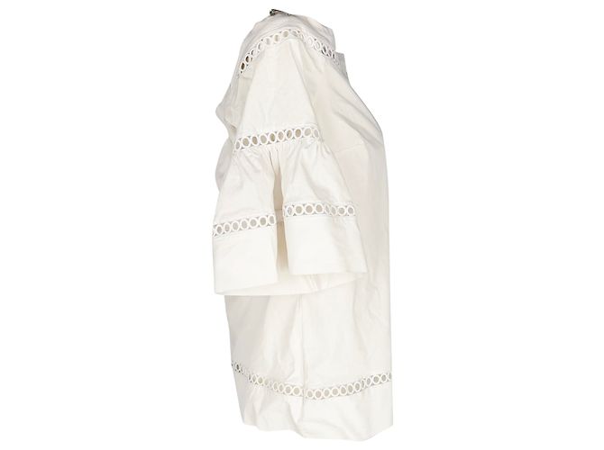 Top con hombros descubiertos bordado Michael Michael Kors en algodón blanco - vista 2