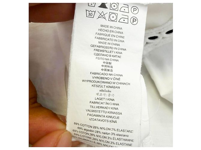 Top con hombros descubiertos bordado Michael Michael Kors en algodón blanco - vista 7