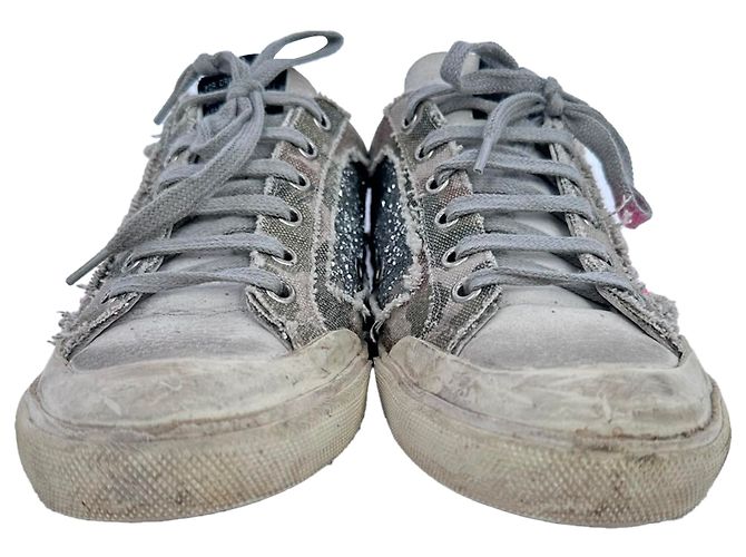 Sneakers Golden Goose Super-Star Glittered in cotone multicolore - vista 2