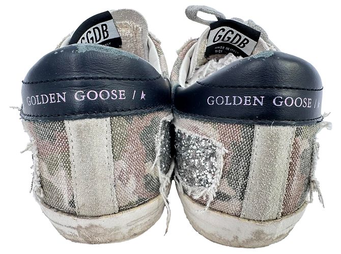 Sneakers Golden Goose Super-Star Glittered in cotone multicolore - vista 7