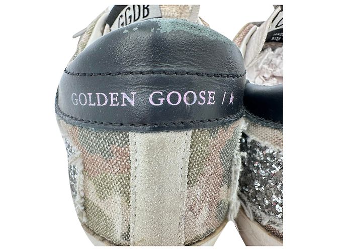 Sneakers Golden Goose Super-Star Glittered in cotone multicolore - vista 8