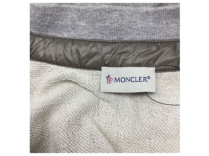 Moncler Steppweste mit Reißverschluss aus grauem Polyamid Python drucken - Ansicht 7