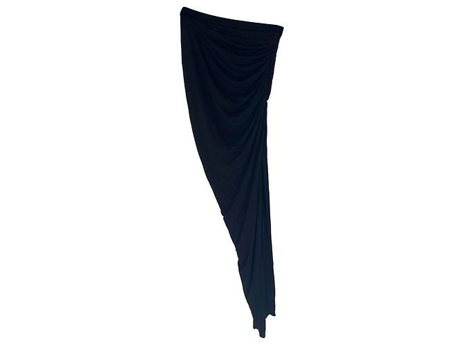 Givenchy Ruched Maxi-Rock aus schwarzer Viskose - Ansicht 2