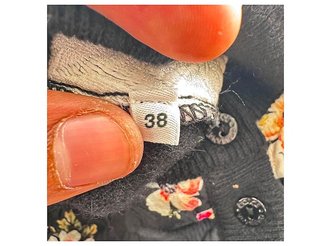 Dolce & Gabbana Cardigan mit Blumenprint aus dunkelblauem Kaschmir Marineblau - Ansicht 6