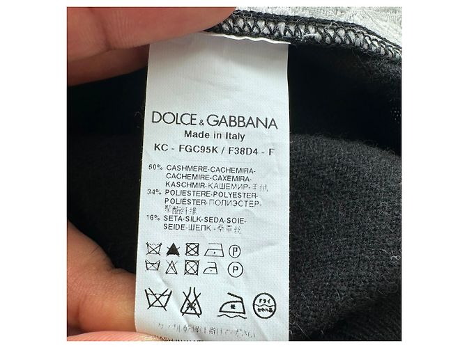 Dolce & Gabbana Cardigan mit Blumenprint aus dunkelblauem Kaschmir Marineblau - Ansicht 7