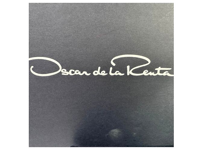 Mules ricamate Oscar De La Renta in rafia beige - vista 16