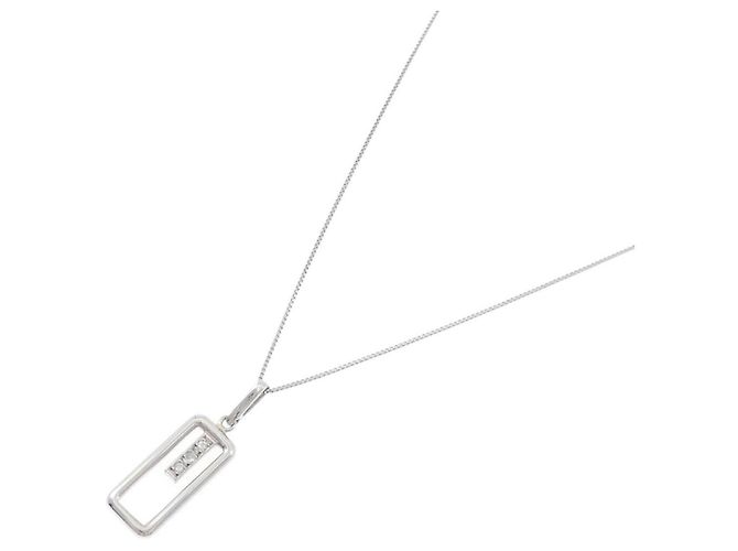 Autre Marque Collana in platino Pt900/Pt850 con diamanti Argento - vista 2