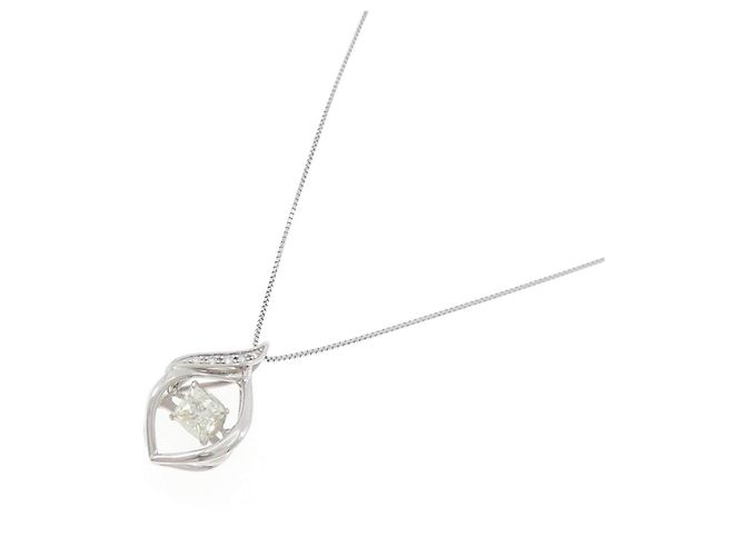 Autre Marque Diamantenhalskette Pt900 Pt850 Silber - Ansicht 2