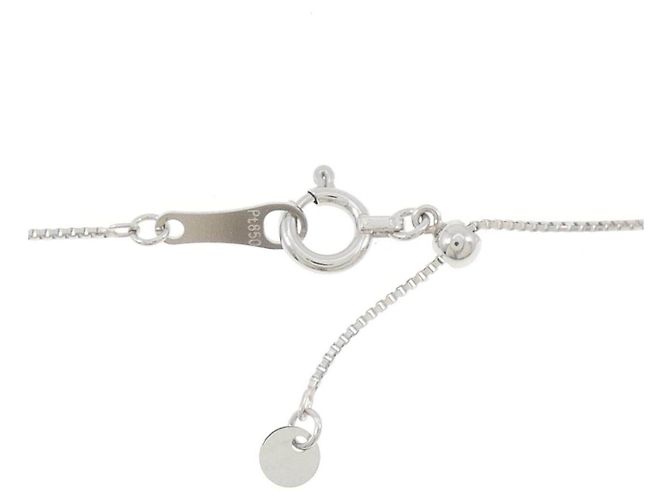 Autre Marque Collana con tre diamanti Pt900/Pt850 Argento - vista 5