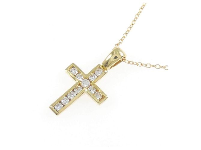 Autre Marque Collana Croce Diamanti Au750 D'oro - vista 3